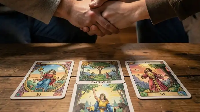 расклад на совместимость партнеров изображение таро расклада