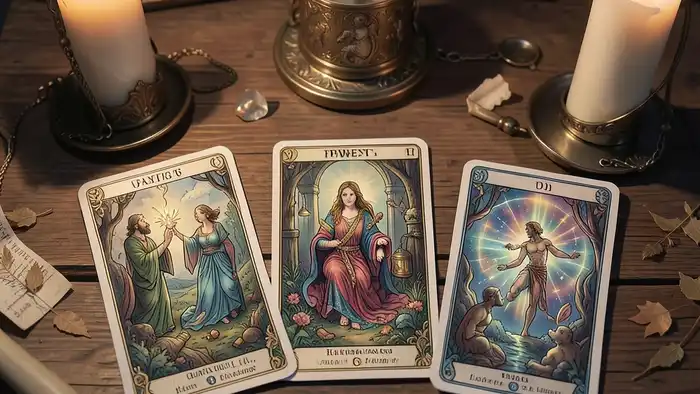 расклад на три карты таро изображение