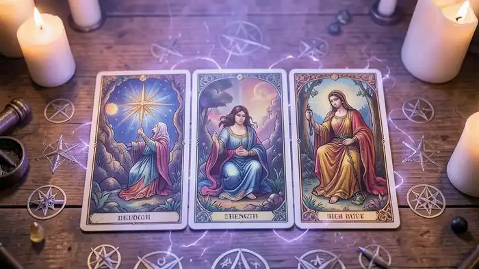 расклад на защиту от негатива — таро расклад с картами Звезда, Сила и Верховная Жрица