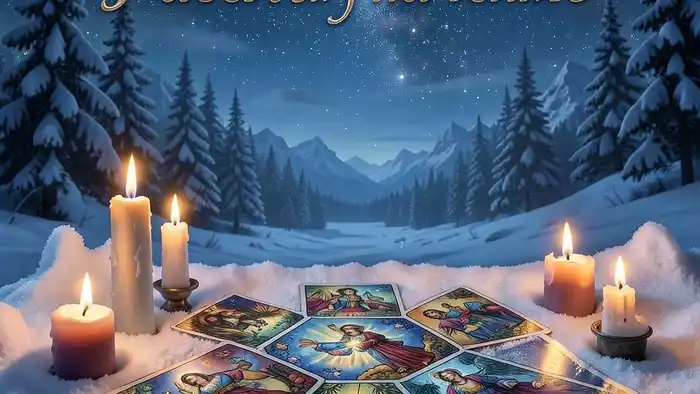 расклад на зиму – зимний стол с картами Таро и свечами