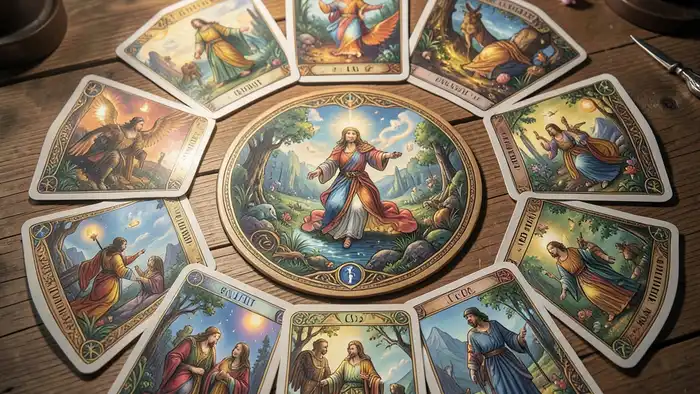 расклад по ситуации или общий — иллюстрация кельтского креста