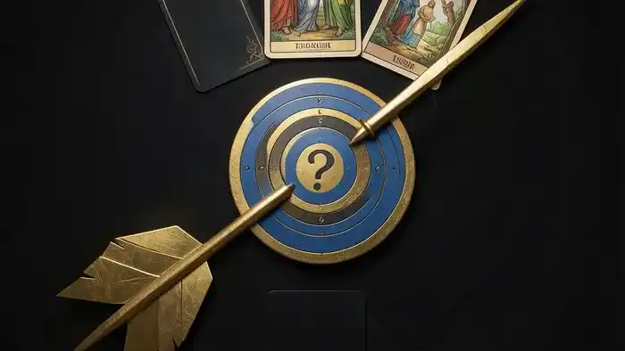 Расклад Таро Стрела — визуализация схемы из семи карт в форме летящей стрелы