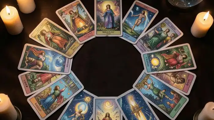 Расклад Таро 12 домов – карта с изображением 12 позиций и символов астрологических домов