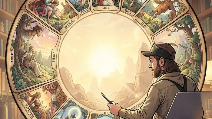 Расклад Таро 12 домов на фриланс заказ – иллюстрация