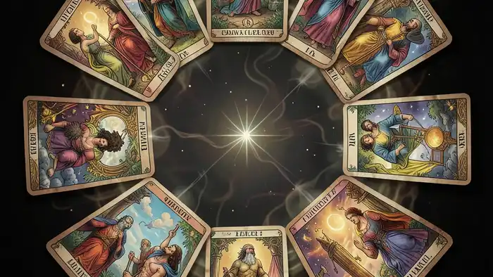 Расклад Таро 12 домов на страхи – визуальная схема с картами