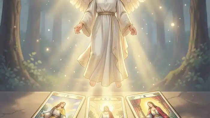 Расклад Таро «ангел-хранитель» – изображение ангела-хранителя над картами