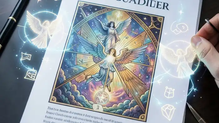 Расклад Таро «ангел‑хранитель» на резюме – визуальная иллюстрация