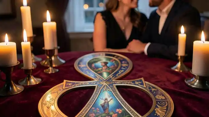 Расклад Таро «анкх» на будущее отношений – символ анха на столе