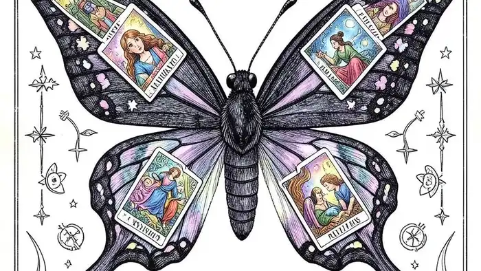 Расклад Таро «бабочка» на 2026 год – визуальная схема