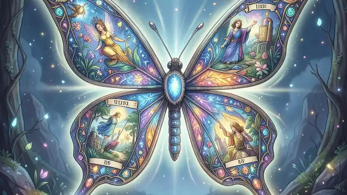 Расклад Таро «бабочка» на булимию — иллюстрация бабочки из карт Таро