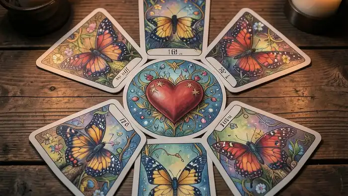 Расклад Таро «бабочка» на гражданский брак – визуальное изображение