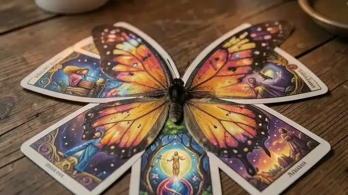 Расклад Таро «бабочка» на карьерный кризис – визуальная схема