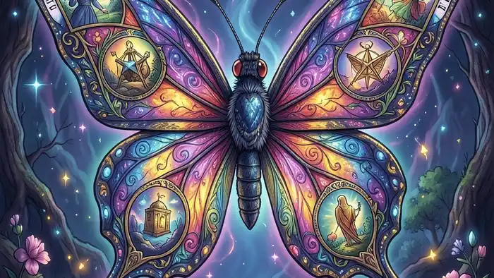 Расклад Таро «бабочка» на квалификацию — иллюстрация