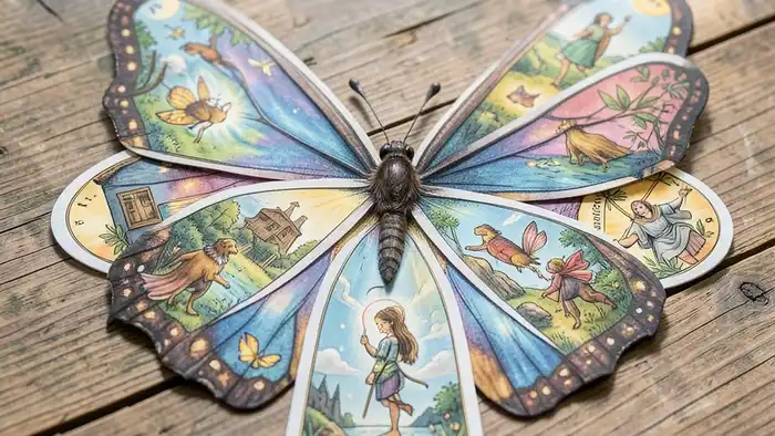 Расклад Таро «бабочка» на переезд в другой город – визуальная схема