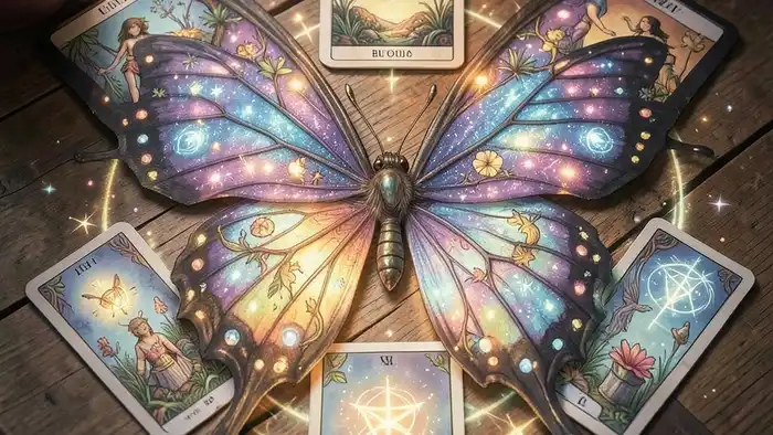 Расклад Таро «бабочка» на привороженность – изображение расклада в виде бабочки