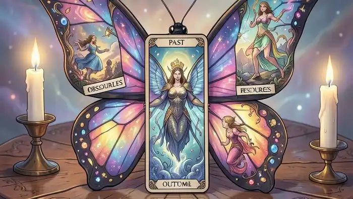 Расклад Таро «бабочка» на желание – визуальная схема