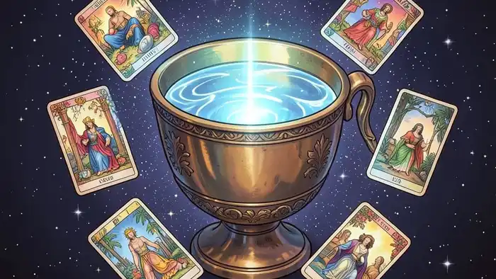 Расклад Таро «чаша» на 2025 год – символическая чаша с картами