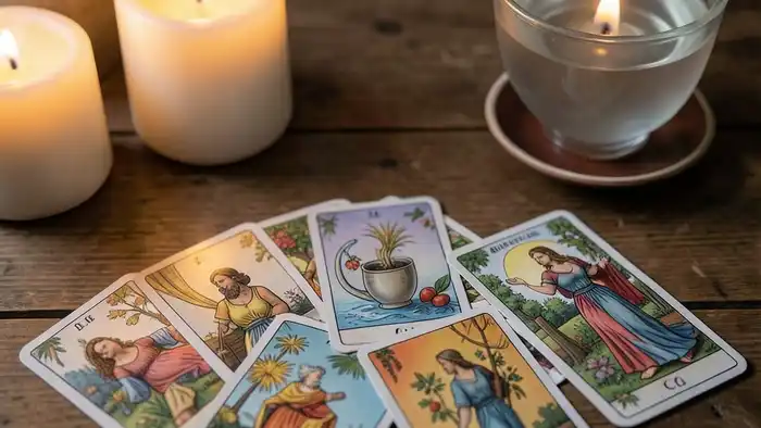 Расклад Таро «чаша» на анорексию – символическая чаша с водой на столе