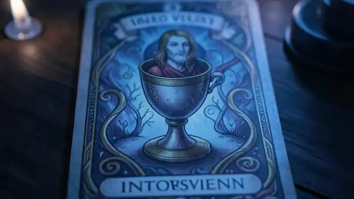 Расклад Таро «чаша» на интроверсию – карта чаши в центре, символизирующая внутренний мир