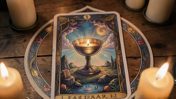 Расклад Таро чаша на кризис личности, карта Чаша в центре