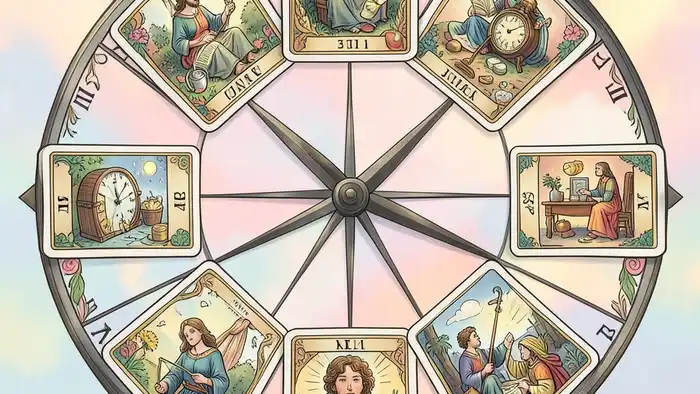 Расклад Таро «часы» на пенсионные накопления – визуальное изображение часов с картами