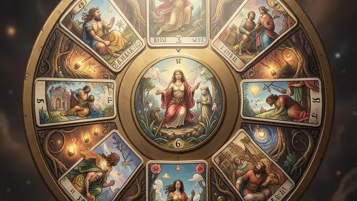 расклад Таро часы на примирение – визуальное представление