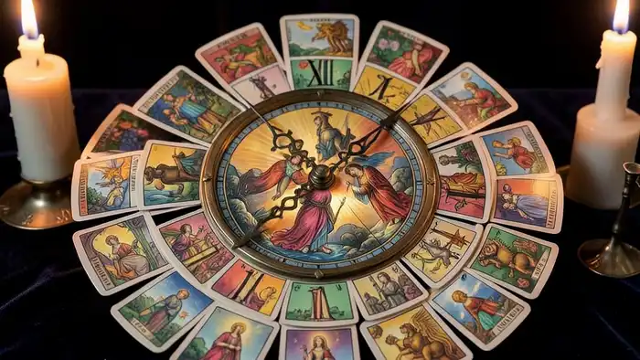 Расклад Таро часы – визуальное изображение циферблата из карт