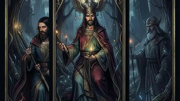 Расклад Таро Часы — карты разложены по кругу как циферблат для анализа выбора между двумя жизненными путями