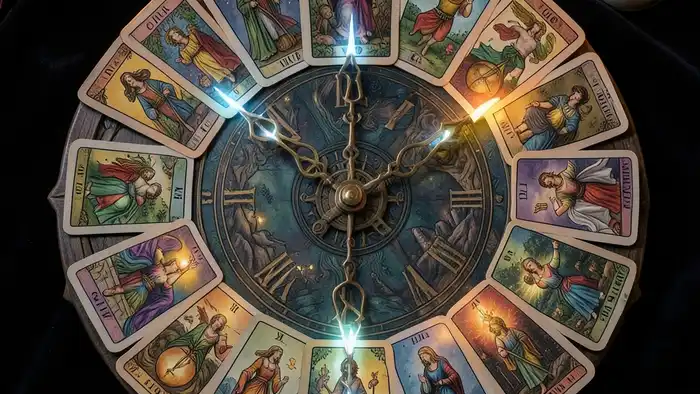 Расклад Таро «часы» на заговор – изображение часов из карт Таро