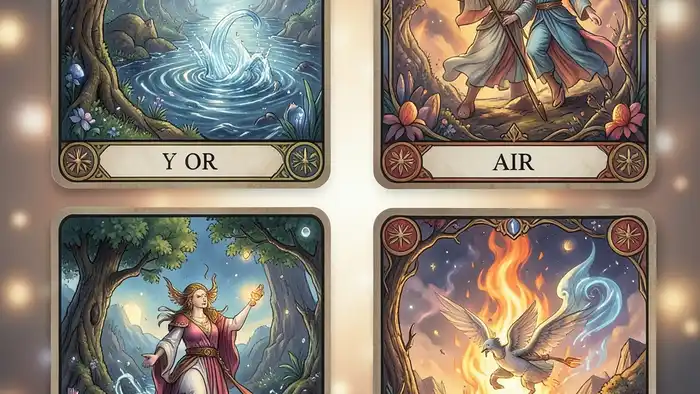 Расклад Таро четыре стихии да или нет изображение