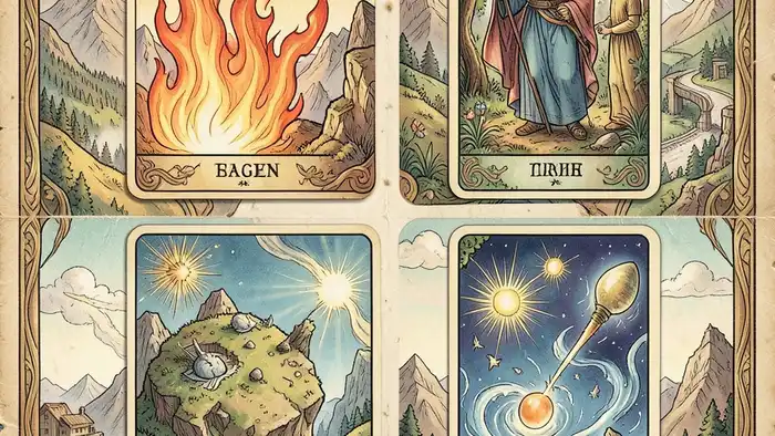 Расклад Таро «четыре стихии» на командировку – изображение