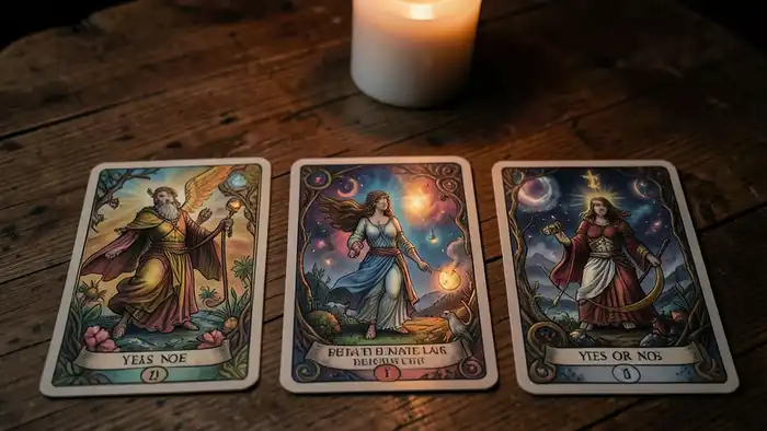 Расклад Таро «да или нет одна карта» на клевету — карта, свеча, атмосфера