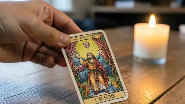 Расклад Таро «да или нет одна карта» на работу – карта на столе с свечой