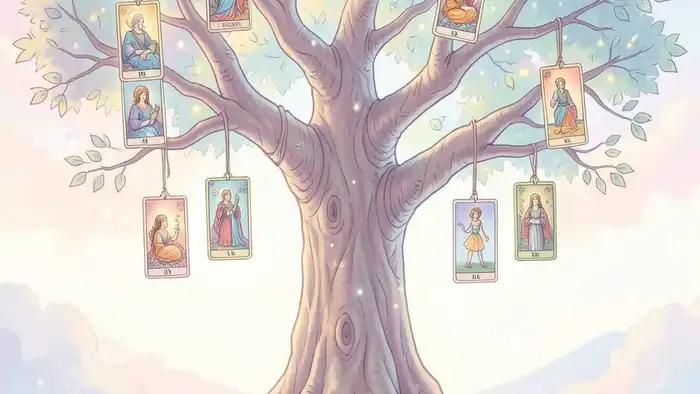 Расклад Таро "дерево жизни" изображение дерева с картами