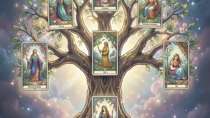 Таро расклад дерево жизни на дружбу, карта на ветке, символика дружбы