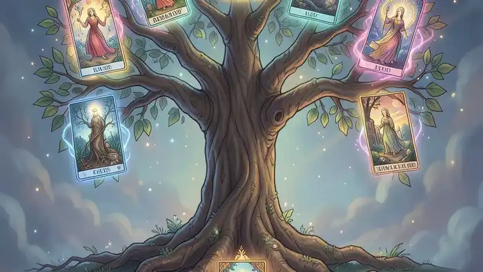 Расклад Таро «дерево жизни» на год – визуальная схема