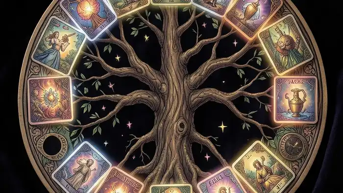Расклад Таро «Дерево Жизни» на карму – изображение расклада