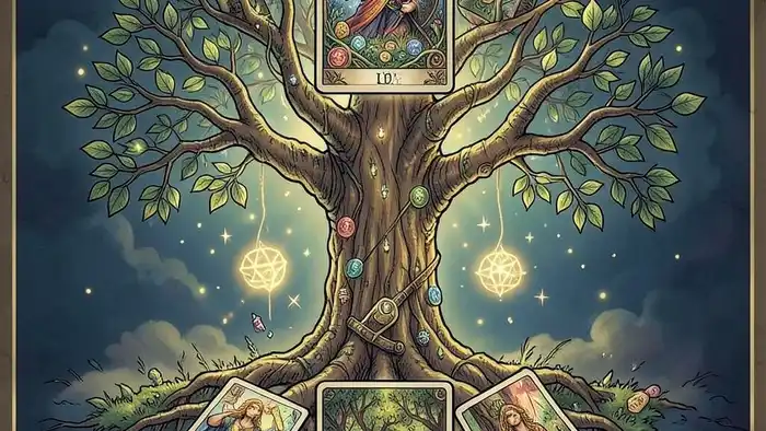 Расклад Таро «дерево жизни» на компенсацию – визуальное изображение