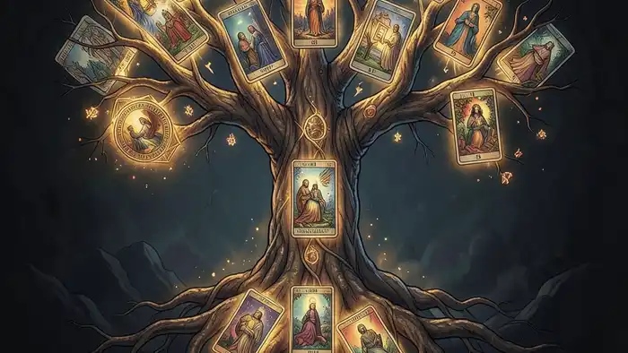 Расклад Таро «дерево жизни» – визуальное изображение дерева из карт, раскрывающего секрет партнёра