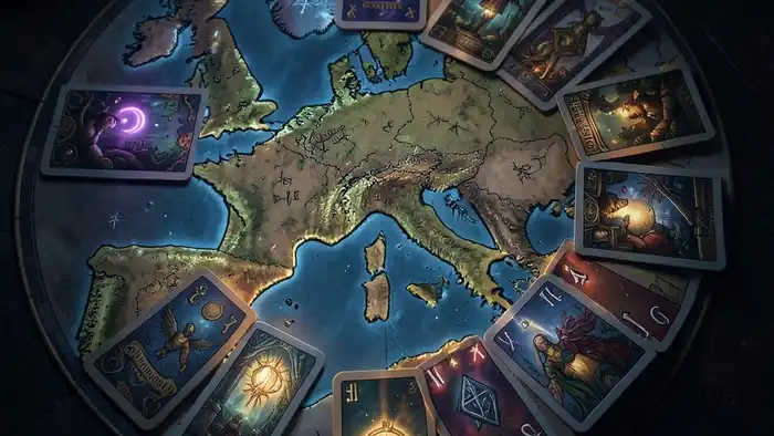 Расклад Таро «домино» на Европу — карта с домино‑раскладом