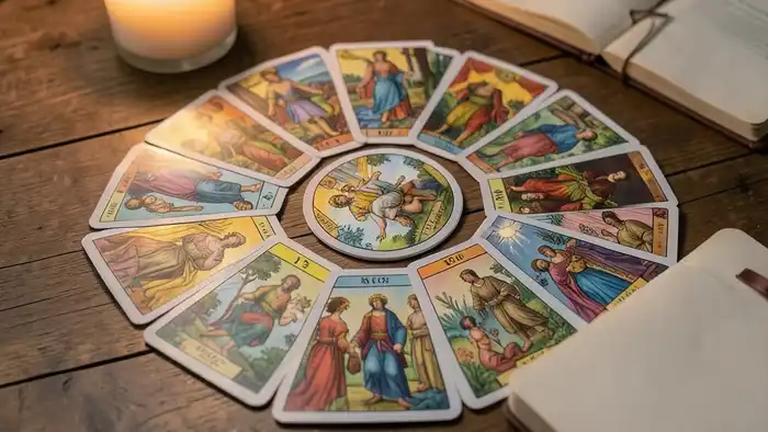 Расклад Таро «домино» на осознанность – визуальная схема и атмосфера медитации