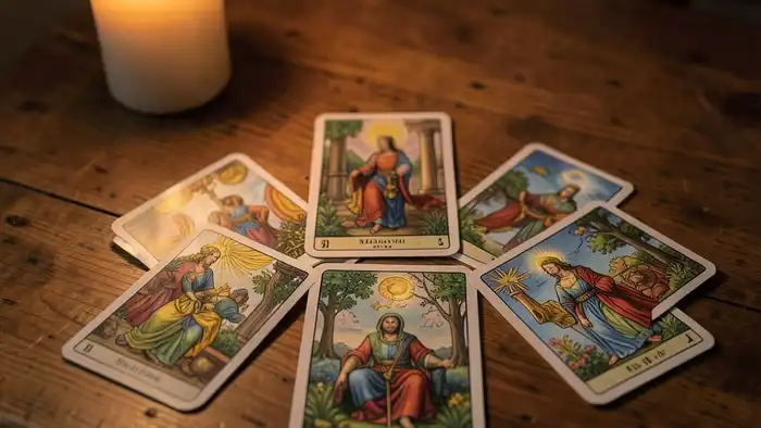 расклад Таро домино на стресс – визуальная иллюстрация