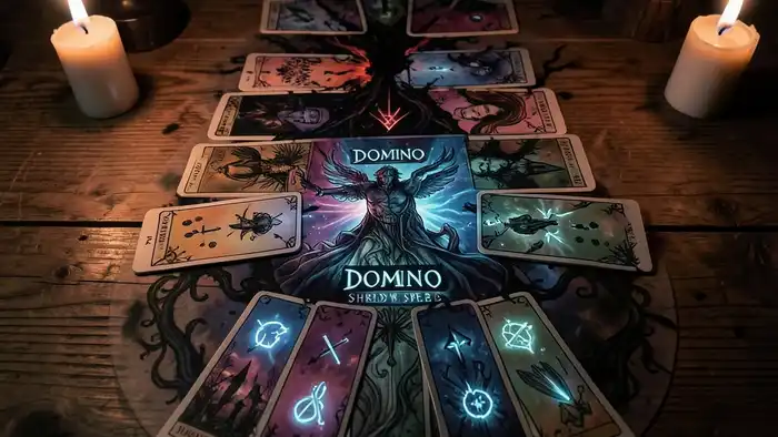 Расклад Таро «домино» на тень — визуальное изображение