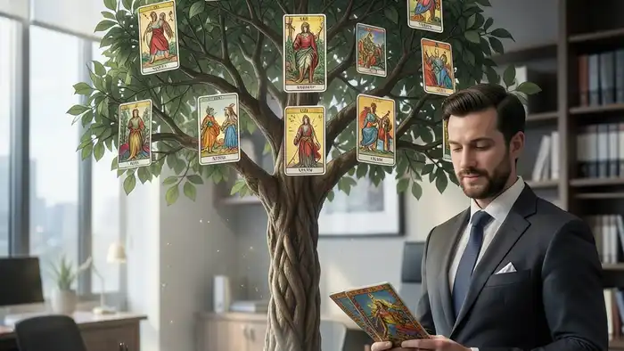 Расклад Таро «Древо Сефирот» на адвоката — визуальная схема