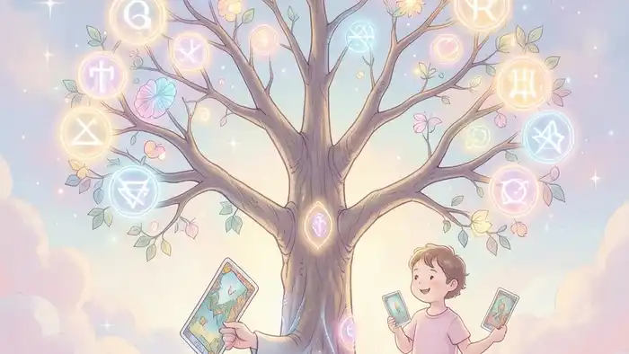 Расклад Таро «Древо Сефирот» на отношения с детьми – иллюстрация семейного дерева Сефирот