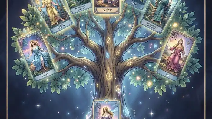 Расклад Таро Древо Сефирот на похудение – визуальная схема