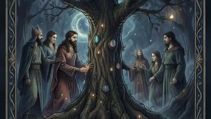 Расклад Таро Древо Сефирот на семейные узы — каббалистическое Древо Жизни с картами Таро, символизирующими гармонию и связи в семье