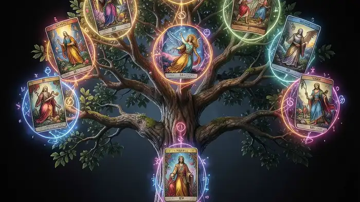 Расклад Таро Древо Сефирот – визуальная схема с картами