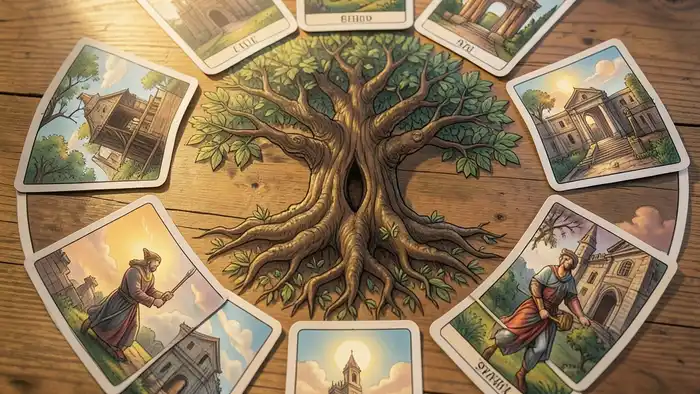 Расклад Таро Древо Сефирот на строительство дома