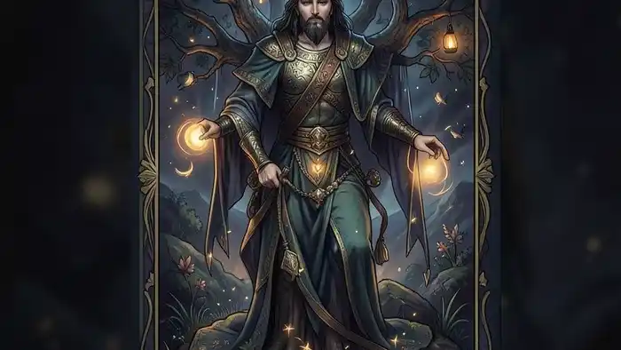 Расклад Таро Древо Сефирот на взаимность чувств — схема с картами на бархатной ткани